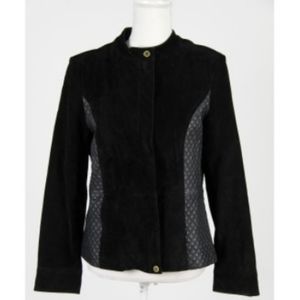 NEW Isaac Mizrahi Suede & Leather Jacket